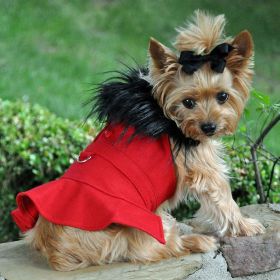 Wool Fur (Option: Trimmed Dog Harness Coat X-Small)